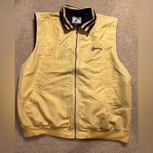 Vintage yellow cutter and buck nylon vest